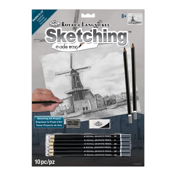 royal and langnickel SKBN10 | Sketching Made Easy™ Coastal Point 10pc 8.75" x 11.75" Sketching Art Project