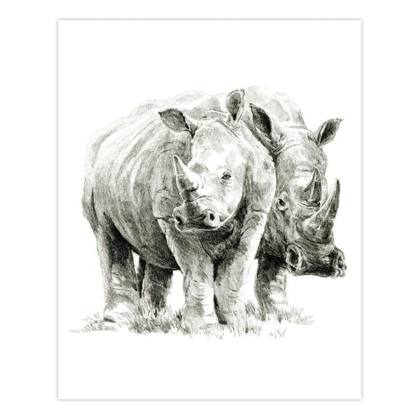 Royal And Langnickel SKBN14 | Sketching Made Easy™ Rhino Pair 10pc 8.75" X 11.75" Sketching Art Project
