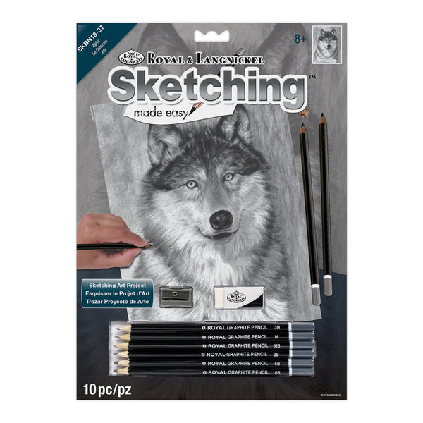 royal and langnickel SKBN18 | Sketching Made Easy™ Alpha 10pc 8.75" x 11.75" Sketching Art Project