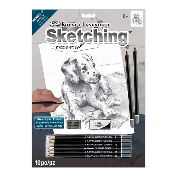 royal and langnickel SKBN21 | Sketching Made Easy™ Dalmation Pup 10pc 8.75" x 11.75" Sketching Art Project