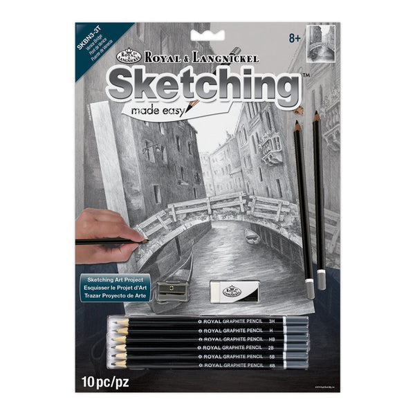 royal and langnickel SKBN3 | Sketching Made Easy™ Venice Bridge 10pc 8.75" x 11.75" Sketching Art Project