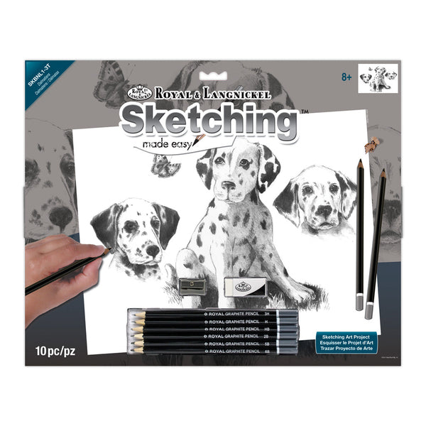 royal and langnickel SKBNL1 | Sketching Made Easy™ Dalmatians 10pc 11.25" x 15.375" Sketching Art Project