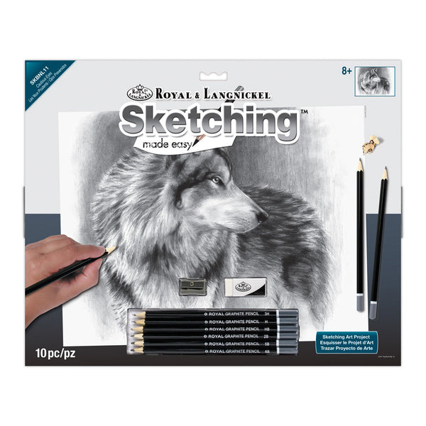royal and langnickel SKBNL11 | Sketching Made Easy™ 10pc 11.25" x 15.375" Cautious Eyes Sketching Art Project