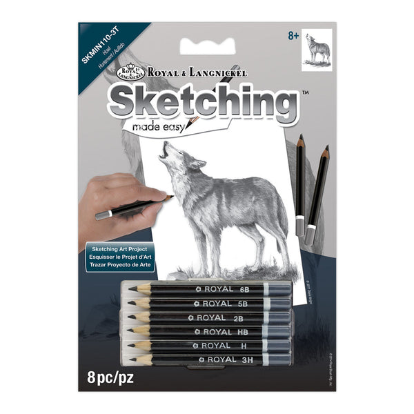 royal and langnickel SKMIN-110 | Sketching Made Easy™ Howl 8pc 5" x 7" Sketching Art Project