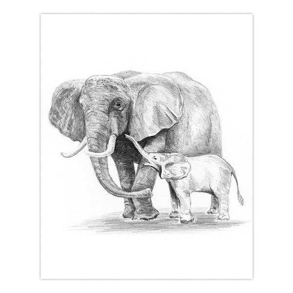 Royal And Langnickel SKMIN-111 | Sketching Made Easy™ Elephant & Baby 8pc 5" X 7" Sketching Art Project