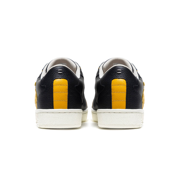 Royal Elastics Men's Adelaide Black Yellow Leather Sneakers 002652-993