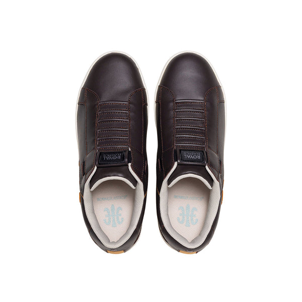 Royal Elastics Men's Adelaide Brown Yellow Leather Sneakers 002653-773