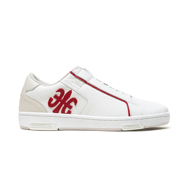 royal elastics Men's Adelaide White Red Leather Sneakers 02623-015