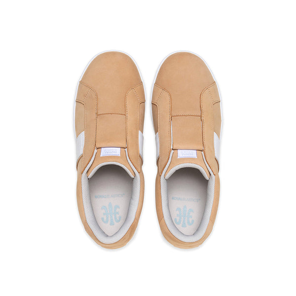 Royal Elastics Men's Bishop Beige White Yellow Leather Sneakers 001753-777