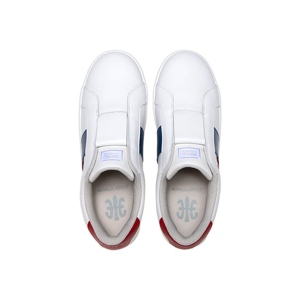 Royal Elastics Men's Bishop White Blue Red Leather Sneakers 01741-051