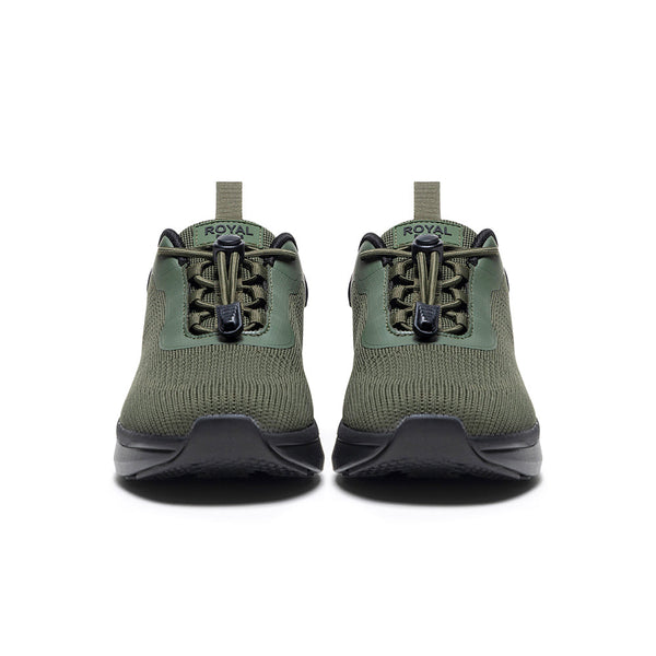 Royal Elastics Men's Comfy Green Black FlyKnit Sneakers 07943-449