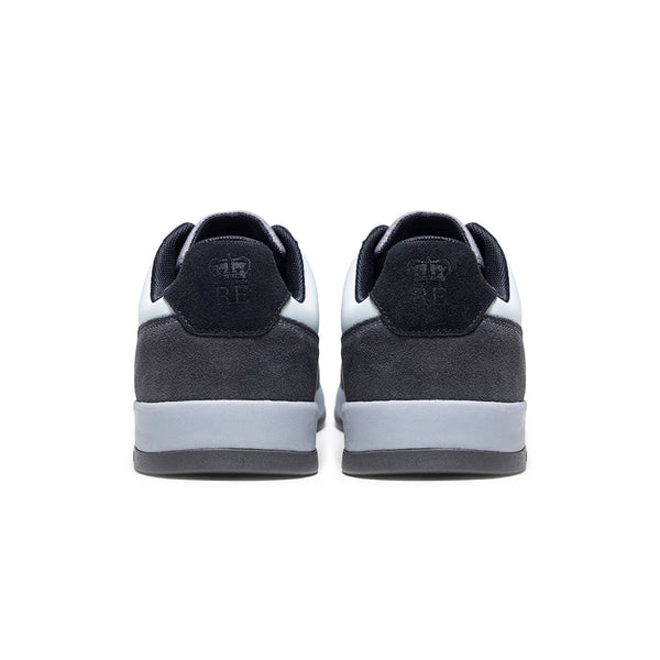 Royal Elastics Men's Crown Lux Black Gray Leather Sneakers 07543-098