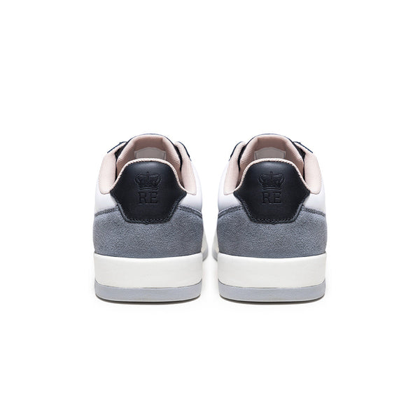 Royal Elastics Men's Crown Lux White Black Gray Leather Sneakers 07543-093