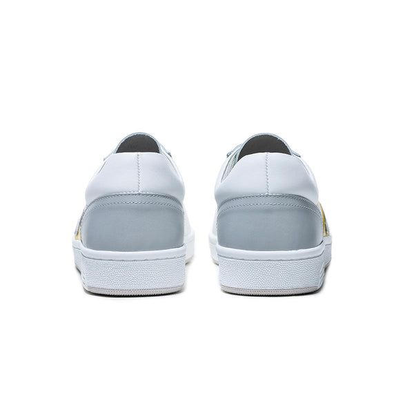 Royal Elastics Men's Dreamer White Yellow Green Logo Leather Sneakers 08121-043