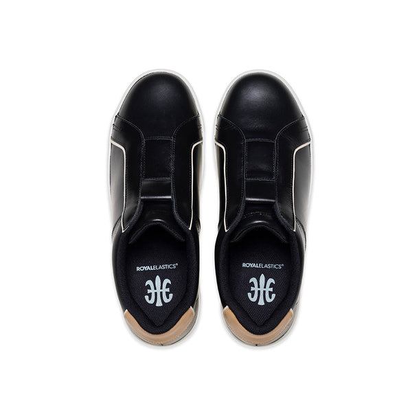 Royal Elastics Men's Duca Black Brown Leather Sneakers 06842-997