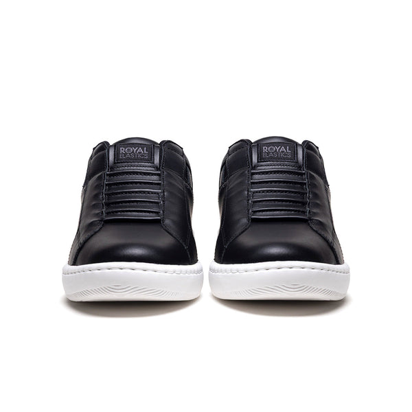 Royal Elastics Men's Icon 2.0 Black Dark Blue Logo Leather Sneakers 006553-990