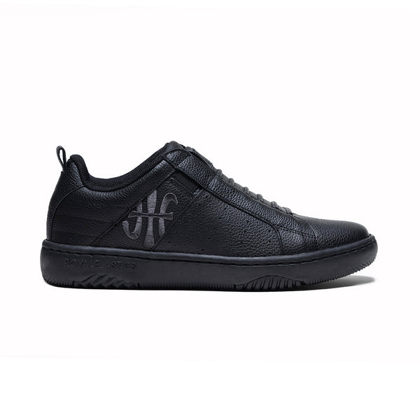 royal elastics Men's Icon 2.0 Black Logo Leather Sneakers 06520-999
