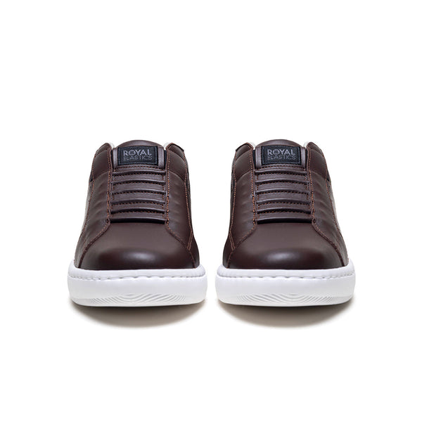 Royal Elastics Men's Icon 2.0 Brown Black Logo Leather Sneakers 006553-773