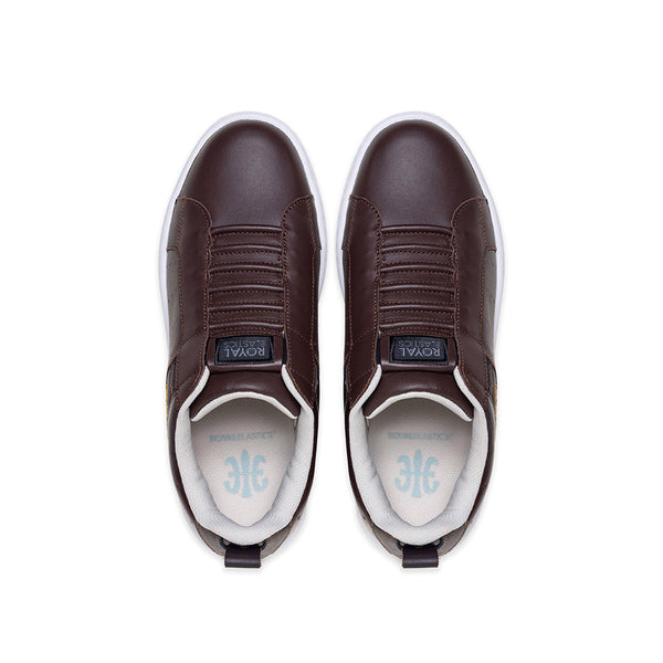 Royal Elastics Men's Icon 2.0 Brown Black Logo Leather Sneakers 006553-773