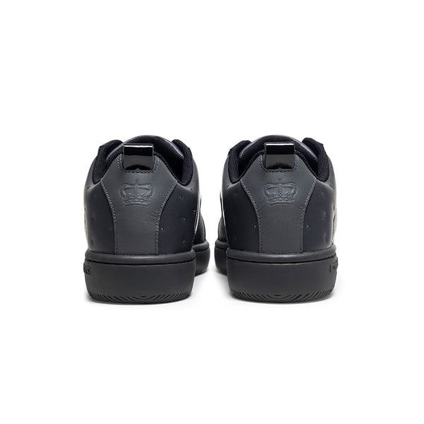 Royal Elastics Men's Icon 2.0 Gray Black Logo Leather Sneakers 006552-990