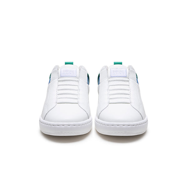 Royal Elastics Men's Icon 2.0 White Blue Logo Leather Sneakers 06551-005