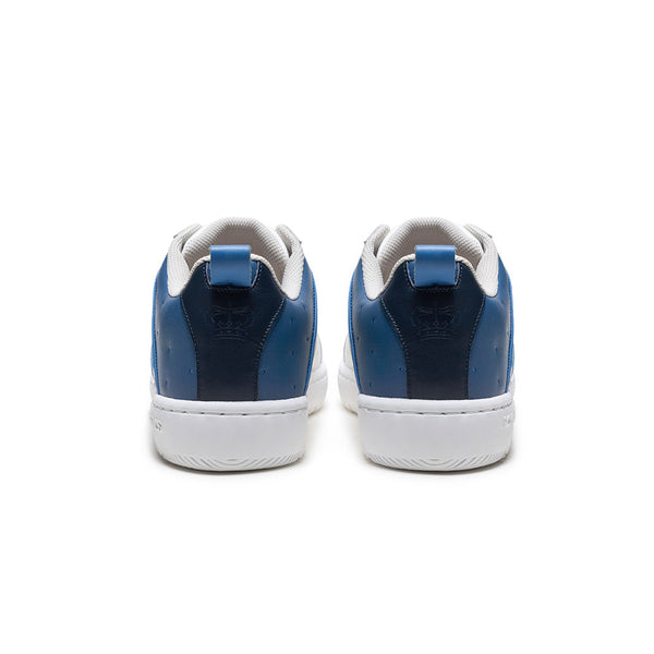 Royal Elastics Men's Icon 2.0 White Blue Logo Leather Sneakers 06543-055