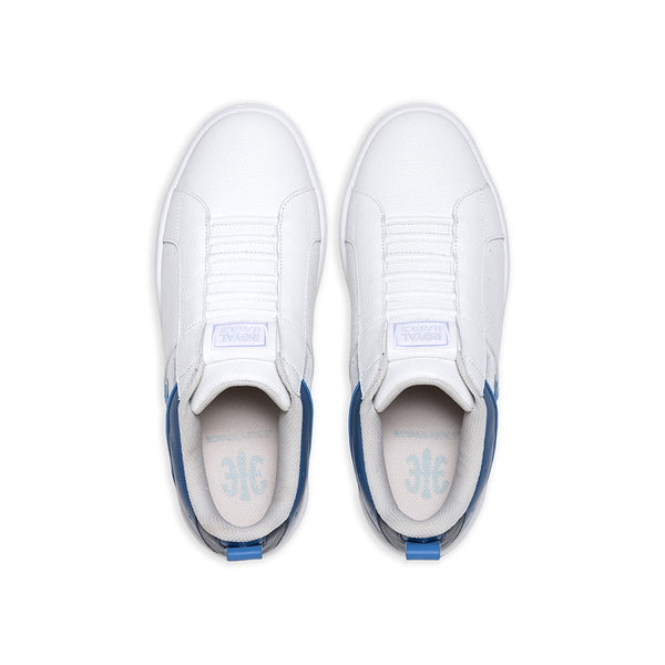 Royal Elastics Men's Icon 2.0 White Blue Logo Leather Sneakers 06543-055
