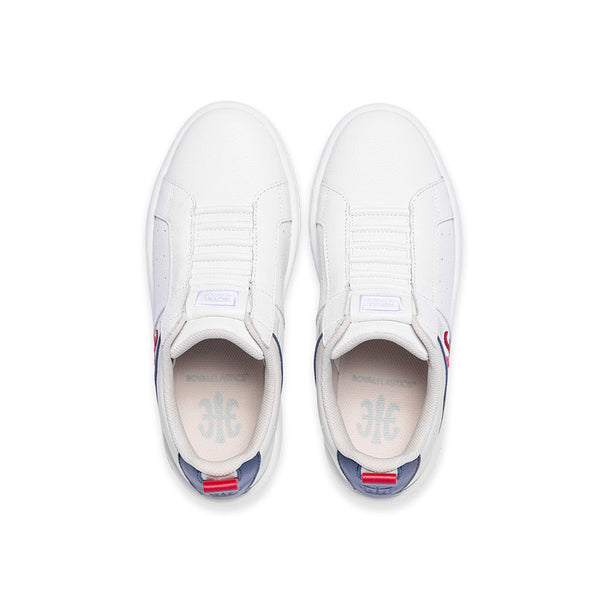 Royal Elastics Men's Icon 2.0 White Blue Red Logo Leather Sneakers 06543-015