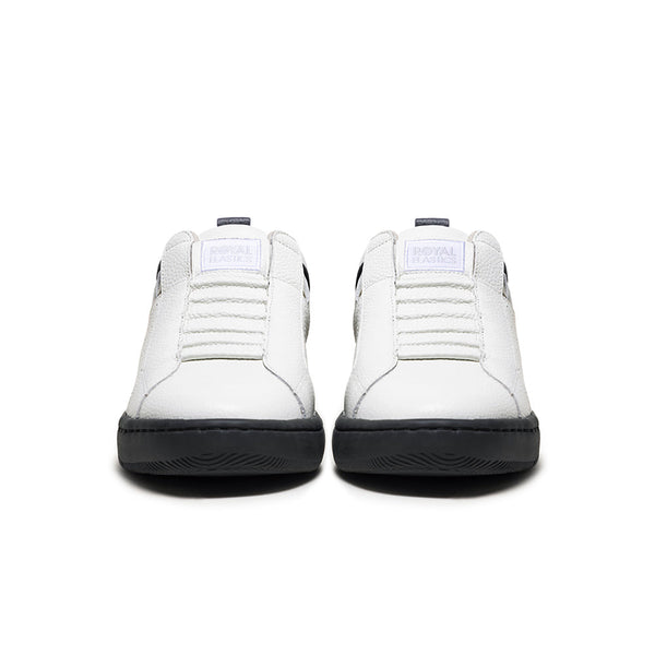 Royal Elastics Men's Icon 2.0 White Gray Black Logo Leather Sneakers 06551-089