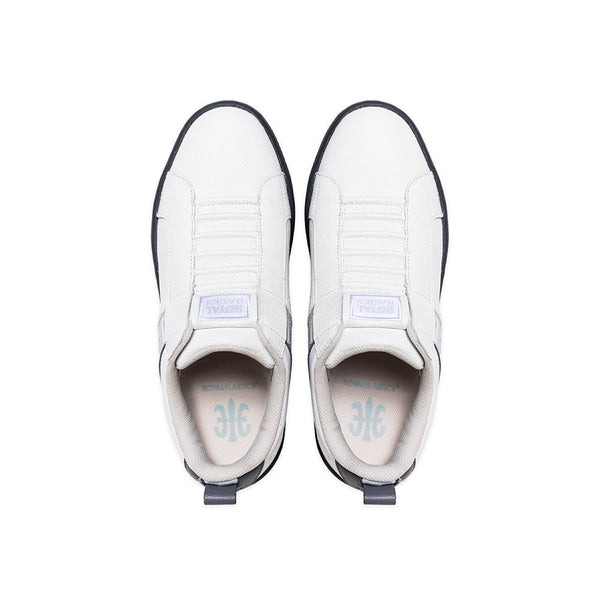 Royal Elastics Men's Icon 2.0 White Gray Black Logo Leather Sneakers 06551-089