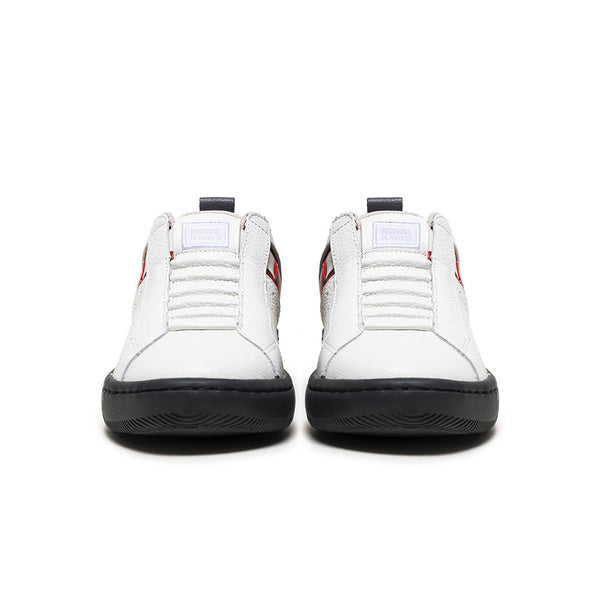 Royal Elastics Men's Icon 2.0 White Red Black Logo Leather Sneakers 06551-019
