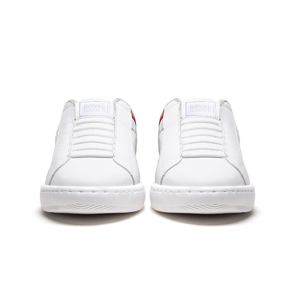 Royal Elastics Men's Icon 2.0 White Red Gray Logo Leather Sneakers 006553-010