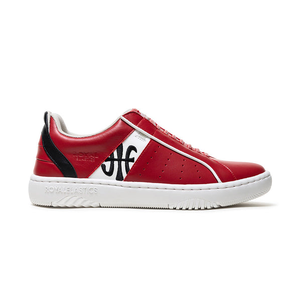 royal elastics Men's Icon 2.0X Red White Black Leather Sneakers 06313-119