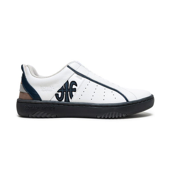 royal elastics Men's Icon 2.0X White Blue black Leather Sneakers 06343-059