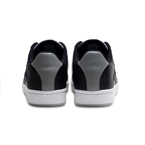Royal Elastics Men's Icon OG Black Gray Logo Leather Sneakers 01951-998
