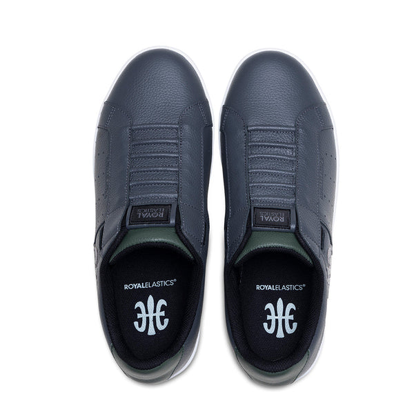 Royal Elastics Men's Icon OG Gray Green Logo Leather Sneakers 01951-884