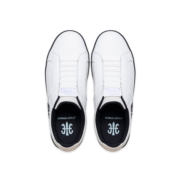 Royal Elastics Men's Icon OG White Black Logo Leather Sneakers 01951-009