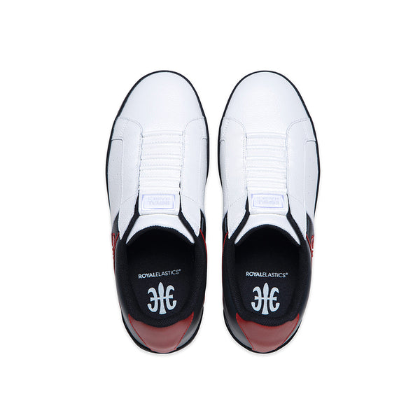 Royal Elastics Men's Icon OG White Black Red Logo Leather Sneakers 01933-091