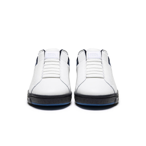 Royal Elastics Men's Icon OG White Blue Black Logo Leather Sneakers 001952-059