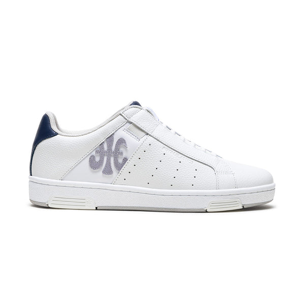 royal elastics Men's Icon OG White Blue Logo Leather Sneakers 01951-005