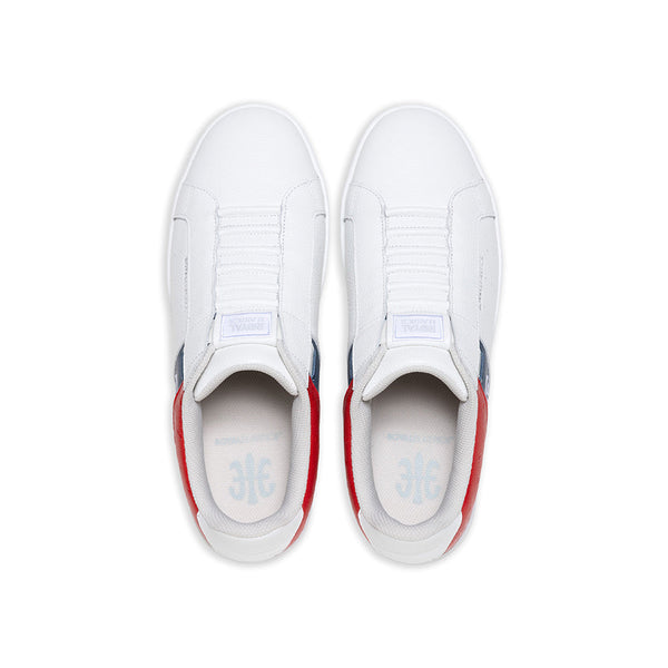 Royal Elastics Men's Icon OG White Blue Red Logo Leather Sneakers 01943-051