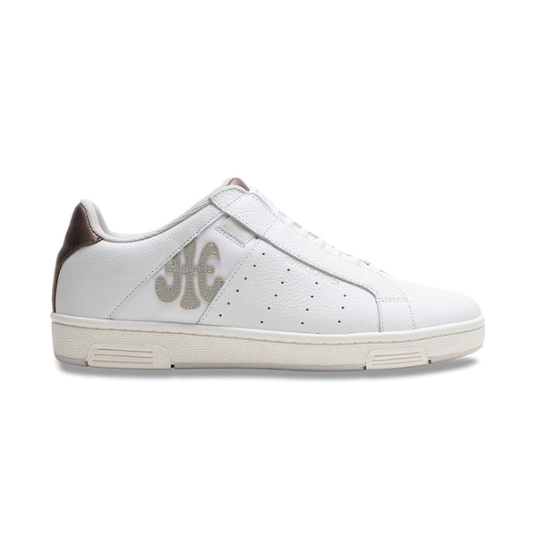 royal elastics Men's Icon OG White Gold Logo Leather Sneakers 01951-007