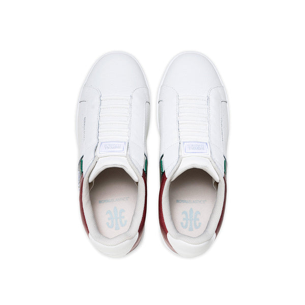 Royal Elastics Men's Icon OG White Green Red Logo Leather Sneakers 01943-041