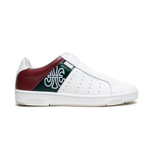 royal elastics Men's Icon OG White Green Red Logo Leather Sneakers 01943-041