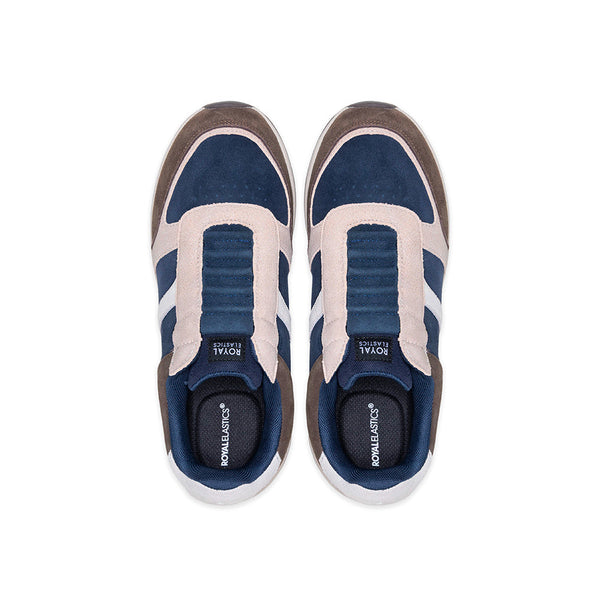 Royal Elastics Men's Icon Ultra Lux Blue Brown Leather Sneakers 07443-577