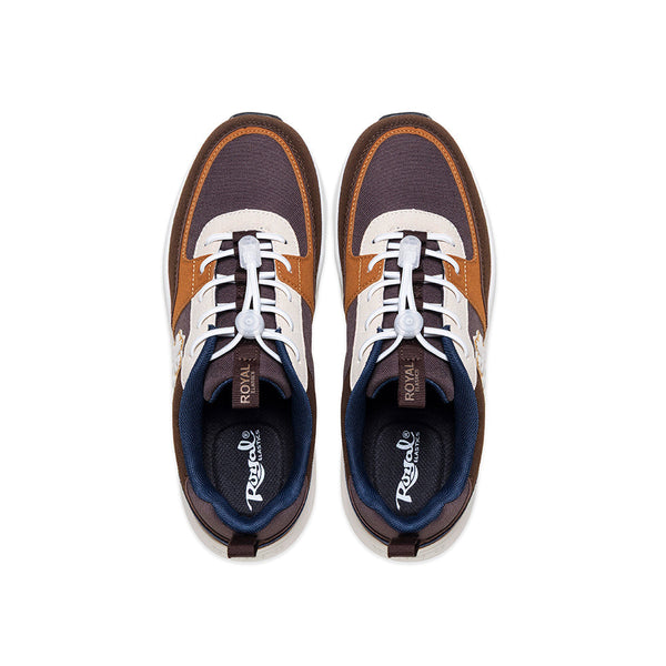 Royal Elastics Men's Riviera Brown Blue Casual Sneakers 07843-775