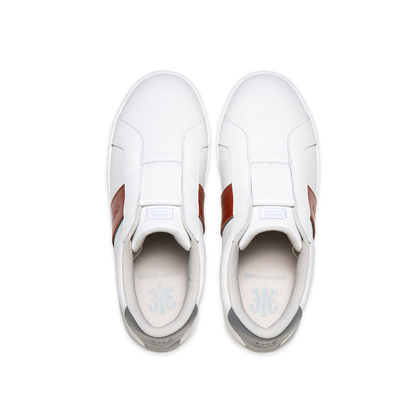 Royal Elastics Women's Bishop White Orange Gray Leather Sneakers 91733-028