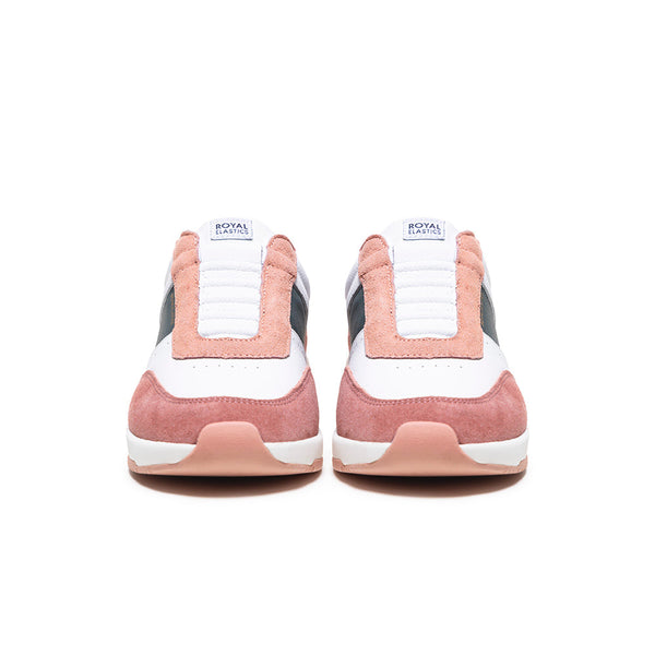 Royal Elastics Women's Crown Lux White Pink Gray Leather Sneakers 97543-019