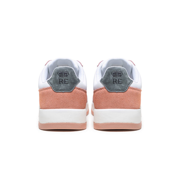 Royal Elastics Women's Crown Lux White Pink Gray Leather Sneakers 97543-019