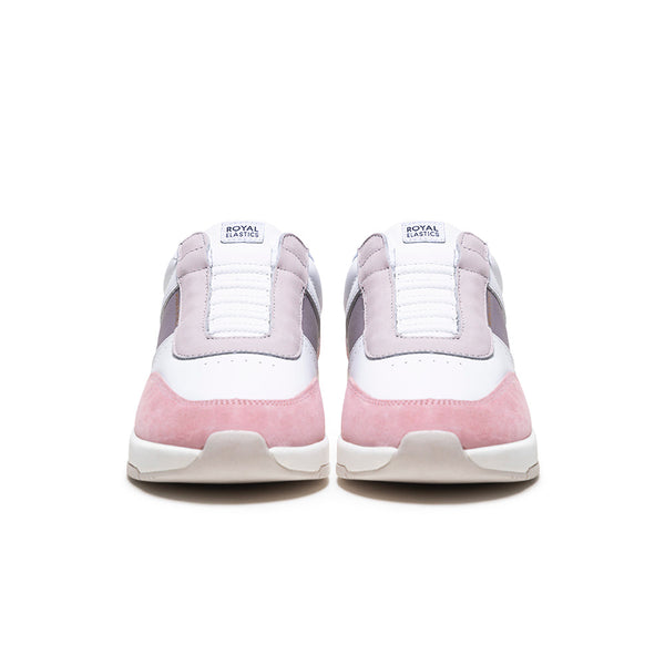 Royal Elastics Women's Crown Lux White Pink Purple Leather Sneakers 97543-016